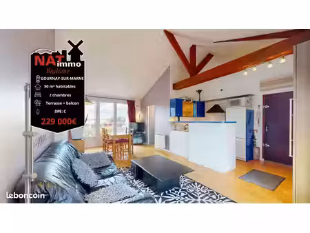 appartement 3 pièces 50 m²