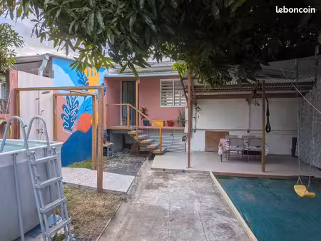 maison f4 rénovée avec jardin – cœur du bourg du carbet