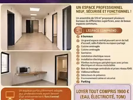 a louer bureau espace pro tampon centre ville