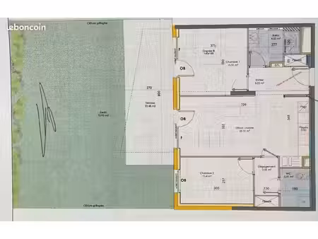 appartement f3 rez-de jardin loué riedisheim