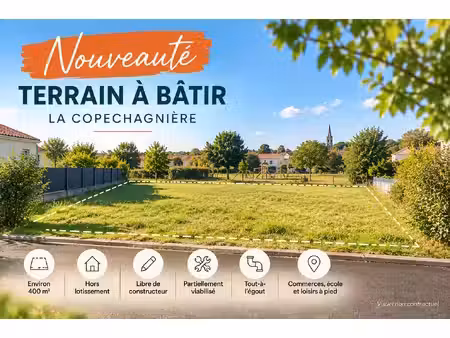 terrain la copechagniere 400 m2