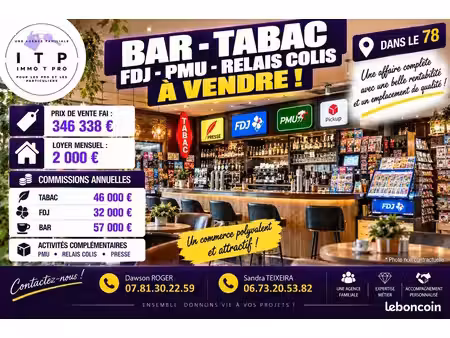 bar  fdj  pmu  tabac poissy