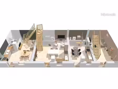 propriété 3 pièces 55 m2 refaite à neuf