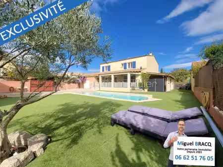belle villa f7 de 163 m² sur 761 m² de terrain avec piscine à nissan-lez-enserune 34440