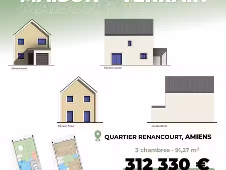 terrain avec maison neuf à vendre