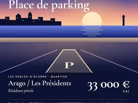 parking à vendre centre des sables d'olonne