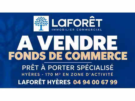 hyères - fonds de commerce prêt à porter spécialisé - 170 m2