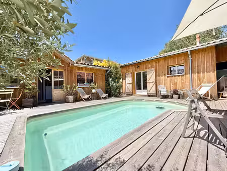 gujan-mestras - quartier de mestras  maison de charme avec dépendance et piscine
