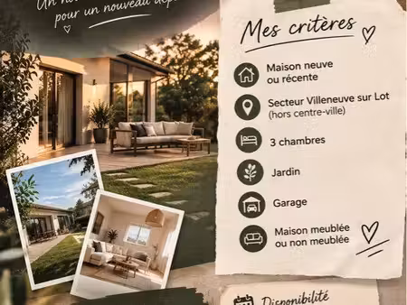 recherche maison – 3 chambres – villeneuve-sur-lot