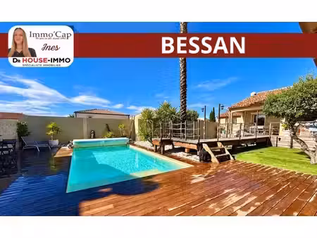villa bessan  4 chambres  piscine et garage