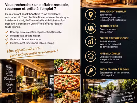 vente restauration rapide 47 m²