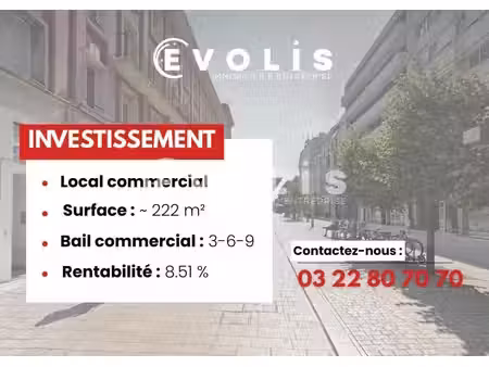 vente commerce amiens 80000 222m²