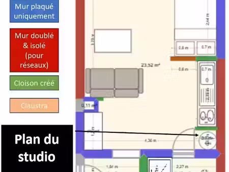 vente appartement 1 pièce 27 m² à tournefeuille (31170)  99 000 €