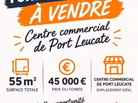 vente locaux professionnels 0 pièces 55 m² à leucate (11370)  45 000 €