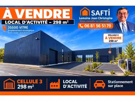 cellule d’activité 298 m2 libre
