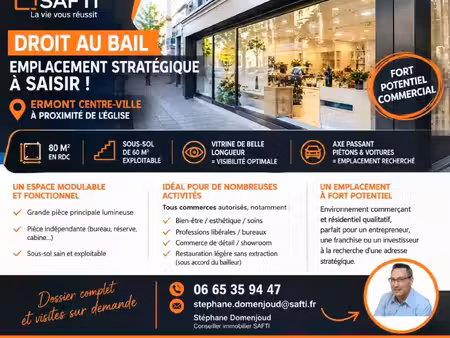 ermont centre-ville : emplacement premium à saisir