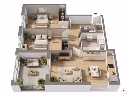 vente appartement 3 pièces 61 m² à toulouse (31000)  279 000 €