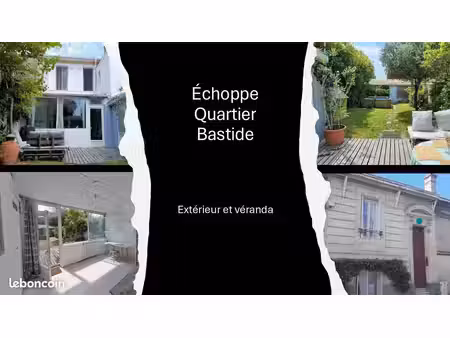 location : belle échoppe meublée de 100 m2 située à bordeaux quartier bastide