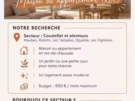 recherche location non meublée - coustellet et alentours