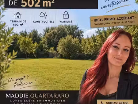 vente terrain 502 m² à gonfaron (83590)  88 000 €