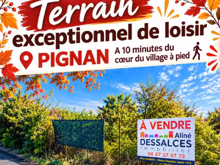 terrain de loisir pignan 1200m2