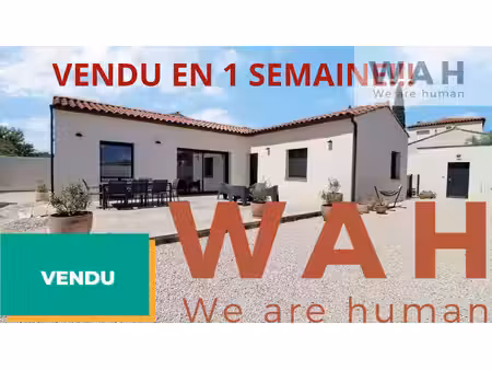 vente villa plain-pied 5 pieces 34800 canet