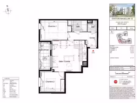 location appartement 3 pièces 61 m² à colombes (92700)  1 336 €