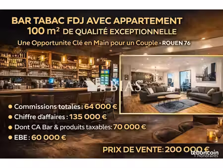 bar  fdj  tabac 70 m² rouen