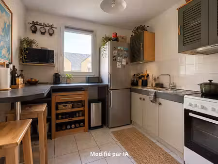 a vendre maison ecouflant  en copropriete  2 chambres  double garage  balcon et jardin