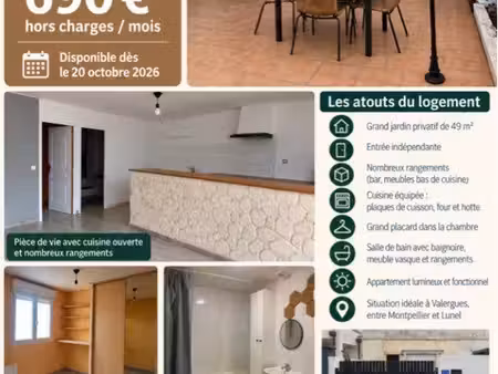 location appartement valergues 34130