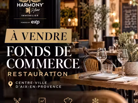 fonds de commerce restauration – 95 m² – aix-en-provence ce
