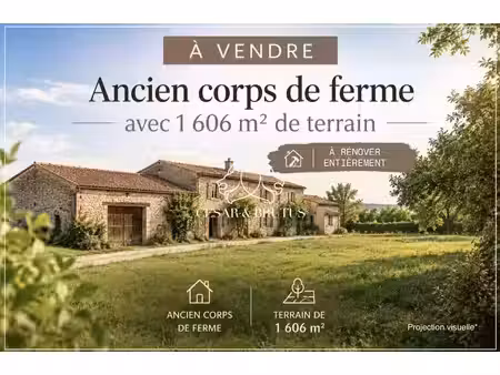 ancien corps de ferme avec 1606 m² de terrain !