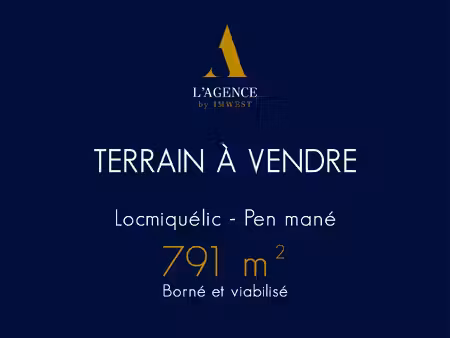 terrain à bâtir de 795 m² à proximité du port de pen mané