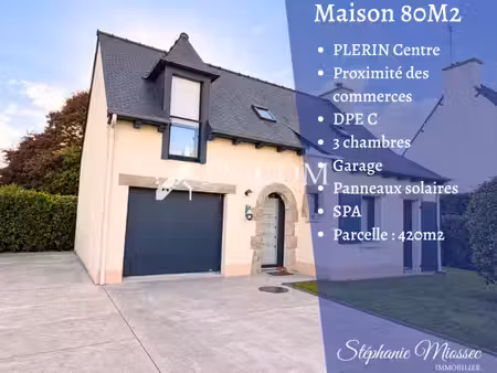 plérin centre – maison 3 chambres rénovée  avec garage  terrasse et spa