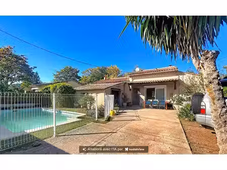 maison plain pied le luc - garage et piscine