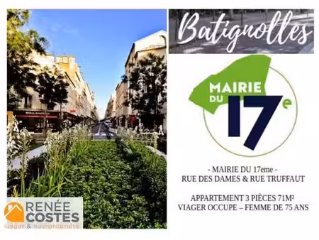 viager occupé - f75 ans - paris (75017)