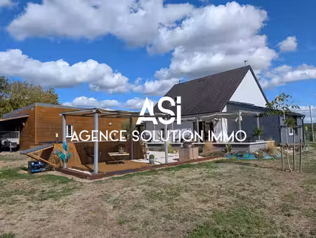 maison ossature bois plain-pied - 6p 3 ch - terrain 4600 m2 - dépendances - calme et tranq