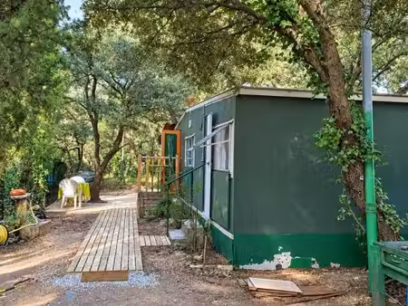 terrain agricole viabilsé avec mobil home