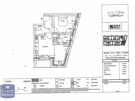 location appartement 2 pièces 39m² lys lez lannoy 59390