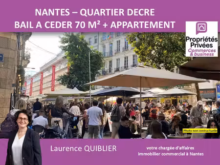 44000 nantes pilori - bail a ceder  local commercial avec logement de fonction