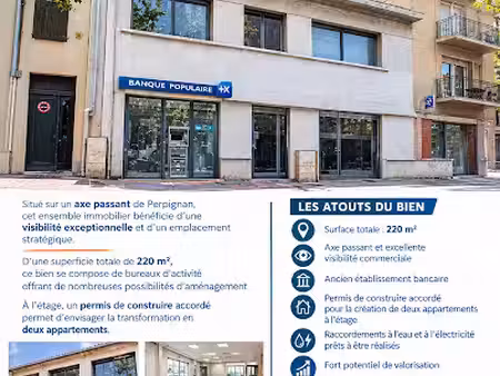 vente locaux professionnels 0 pièces 220 m² à perpignan (66000)  125 000 €