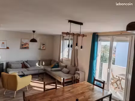 t3 meublé 66 m² – 2 chambres – balcon – parking – pessac les échoppes