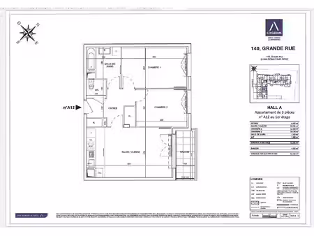 appartement epinay sur orge 3 pièce(s) 58.54 m²