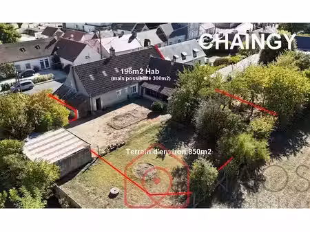 vente maison 7 pièces 196 m² à chaingy (45380)  193 000 €