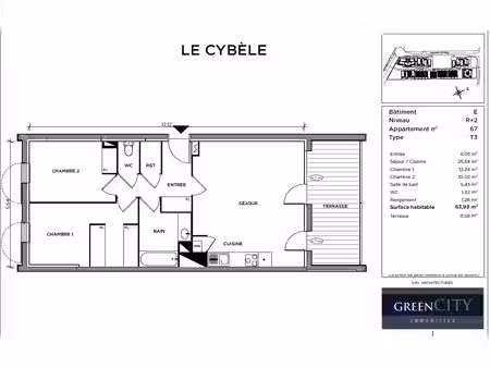 à louer t3 avec parking toulouse 31400