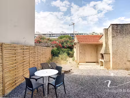 location - appartement t2 meublé avec cour privative et park