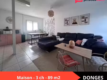 donges  maison 3 chambres avec véranda et jardin