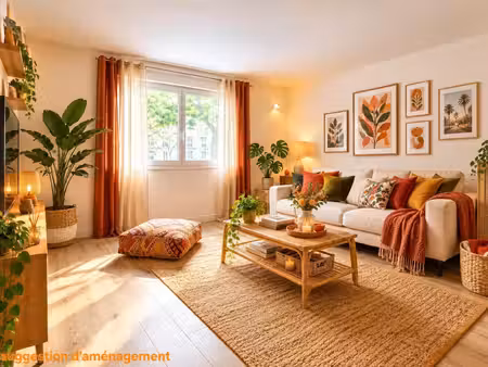 appartement 3pièces – séjour sud-ouest – parking & cave