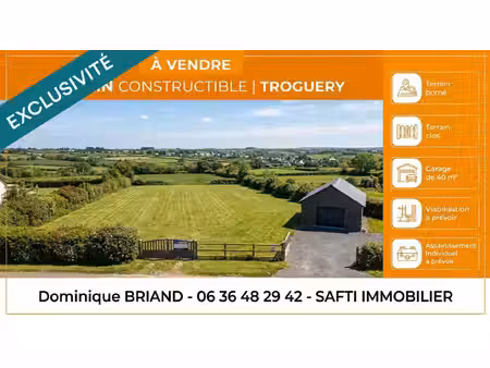 rare sur le secteur ! beau terrain à bâtir de 1 205 m² avec garage – au calme  vue campagn