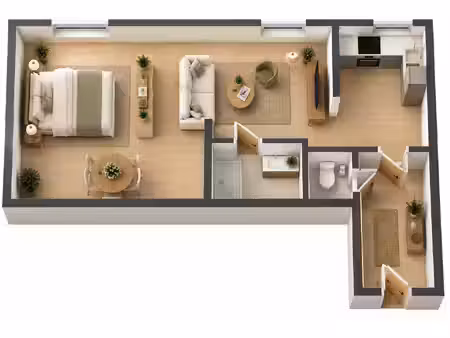 appartement le pre saint gervais 1 pièce(s) 30.54 m2